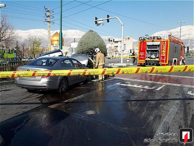 ورود خودرو به بلوار حادثه آفرید