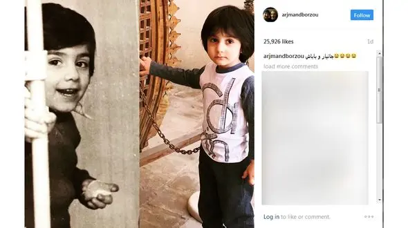  شباهت عجیب برزو ارجمند به پسرش+ عکس 