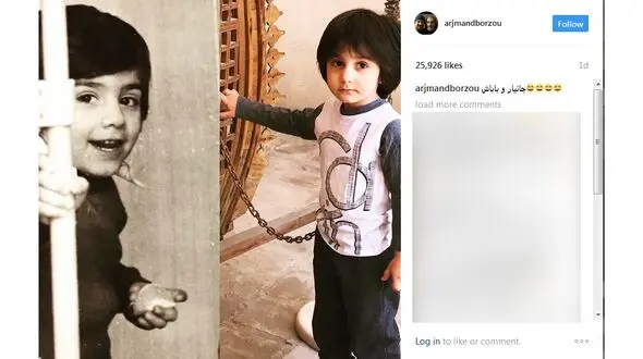  شباهت عجیب برزو ارجمند به پسرش+ عکس 