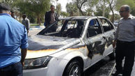 شهروند دهلرانی از ناراحتی خودروی خود را آتش زد + تصاویر 
