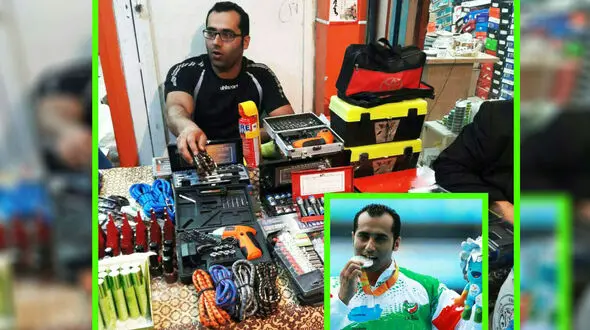  قهرمان دو دوره پارالمپیک در حال دست فروشی+عکس