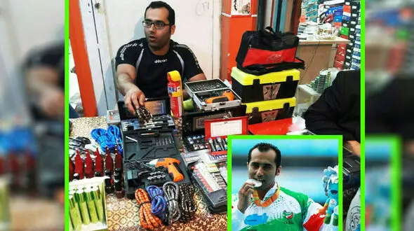  قهرمان دو دوره پارالمپیک در حال دست فروشی+عکس