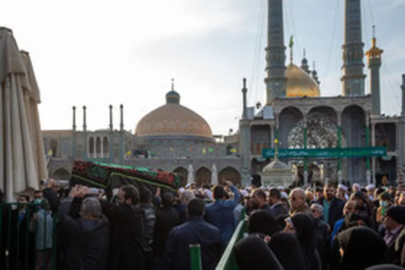 تشییع و تدفین پیکر همسر شهید آیت الله مطهری 