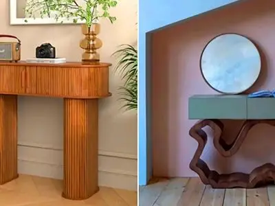 بهترین کنسول‌ های چوبی مدرن؛ 15 طرح خاص برای دکوراسیون داخلی