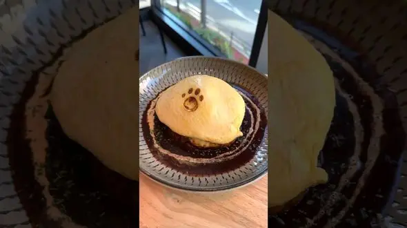 فیلم/ غذای خیابانی در ژاپن؛ روند تهیه برنج املت همبرگر کبابی توسط آشپز خیابانی 