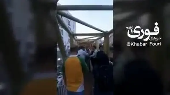 اقدام به خودکشی مرد ماسک دار کرمانشاهی درمیدان فاطمی تهران + فیلم