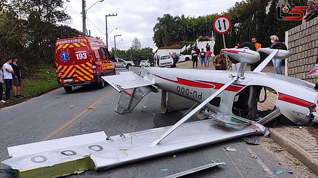 سقوط هواپیما در بزرگراه برزیل + فیلم