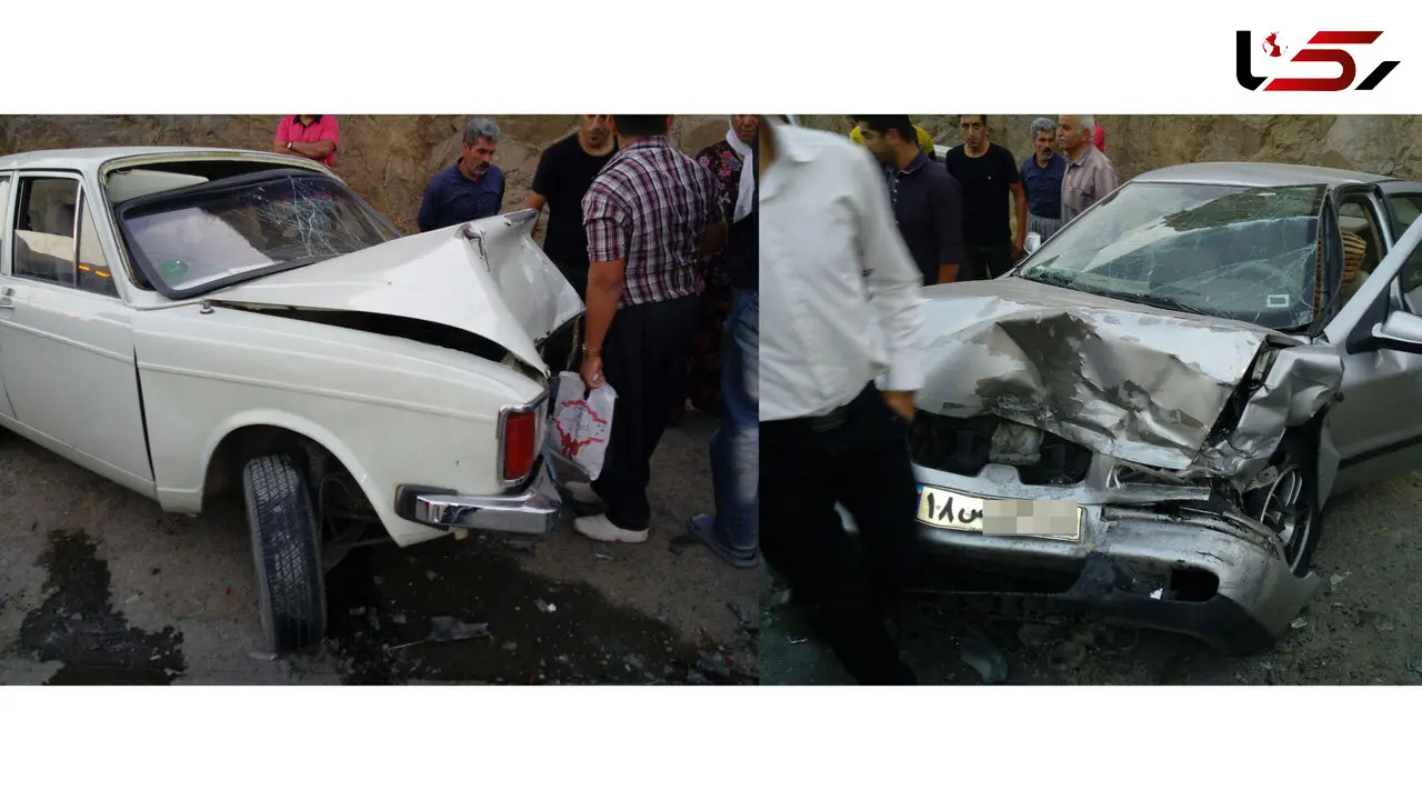 پیکان و سمند در جاده سنندج شاخ به شاخ شدند+عکس
