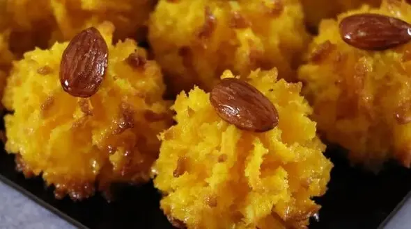 طرز تهیه شیرینی رز نارگیلی مخصوص ماه رمضان / فیلم