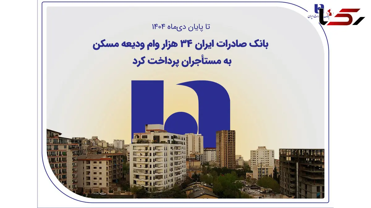 بانک صادرات ایران ۳۴ هزار وام ودیعه مسکن به مستأجران پرداخت کرد