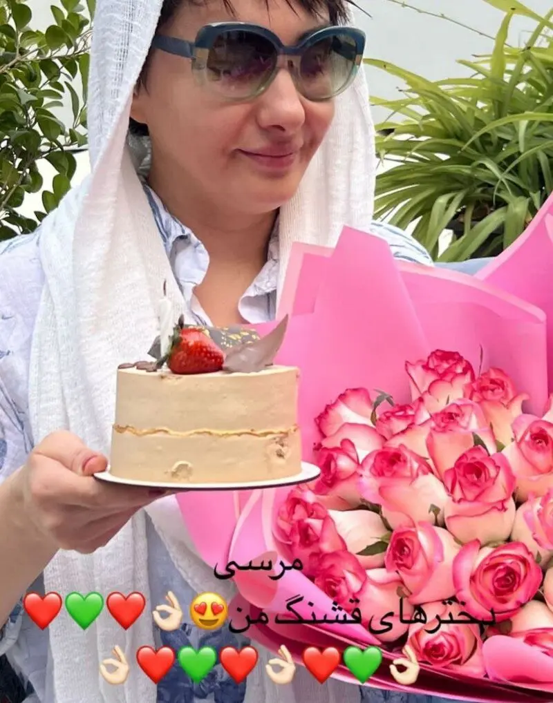 عکس متفاوت از جشن تولد ۴۵ سالگی هانیه توسلی