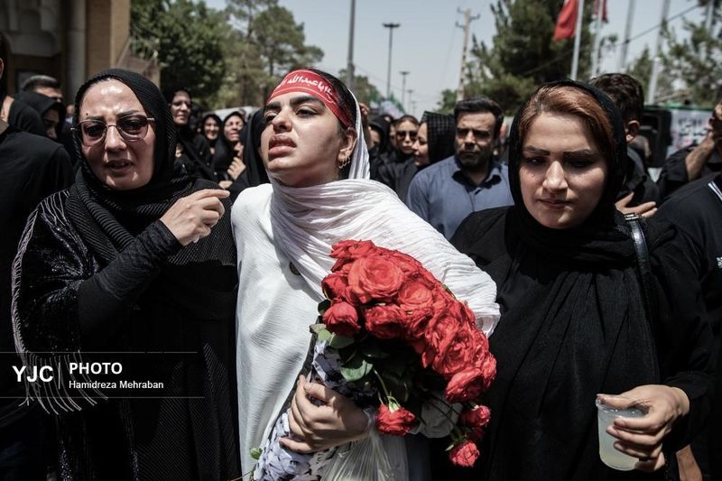 مراسم تشییع پیکر شهدای حملات جنایت‌کارانه رژیم صهیونیستی