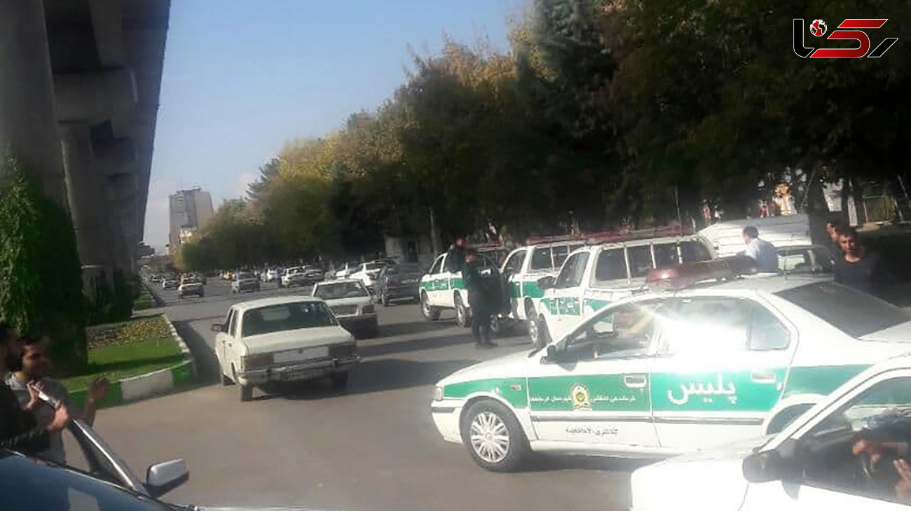 لحظاتی پیش دستگیری باند سرقت خودرو در بلوار طاقبستان کرمانشاه