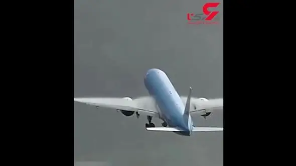وحشت از رعد و برق که به هواپیما اصابت کرد!+ فیلم 