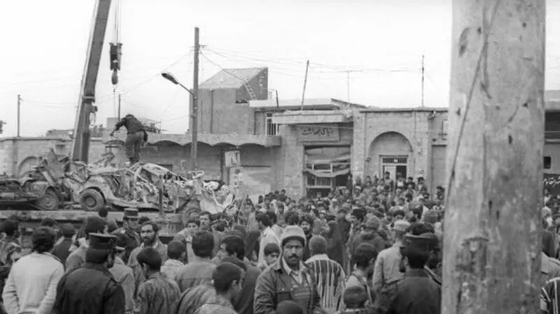 تصاویر زیر‌خاکی از حمله موشکی به شهر مسجد سلیمان در ۴ دی ماه ۱۳۶۲