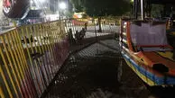 فیلم لحظه حادثه در  دستگاه شهربازی ملک شهر اصفهان / مردم از ترس جیغ می کشند