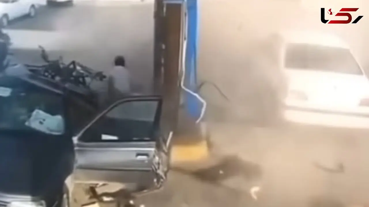 مرگ دلخراش زن در حادثه جایگاه سوخت‌گیری + فیلم