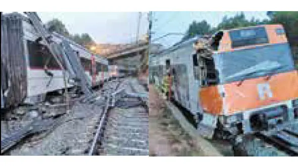 رانش زمین قطار را از ریل خارج کرد / 2 کشته + عکس