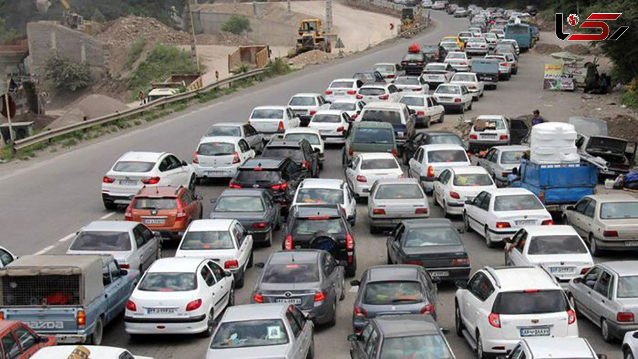 ترافیک آزادراه تهران-شمال نیمه سنگین است