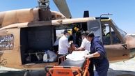 نجات جان بیمار با کمک بالگرد اورژانس هوایی فارس