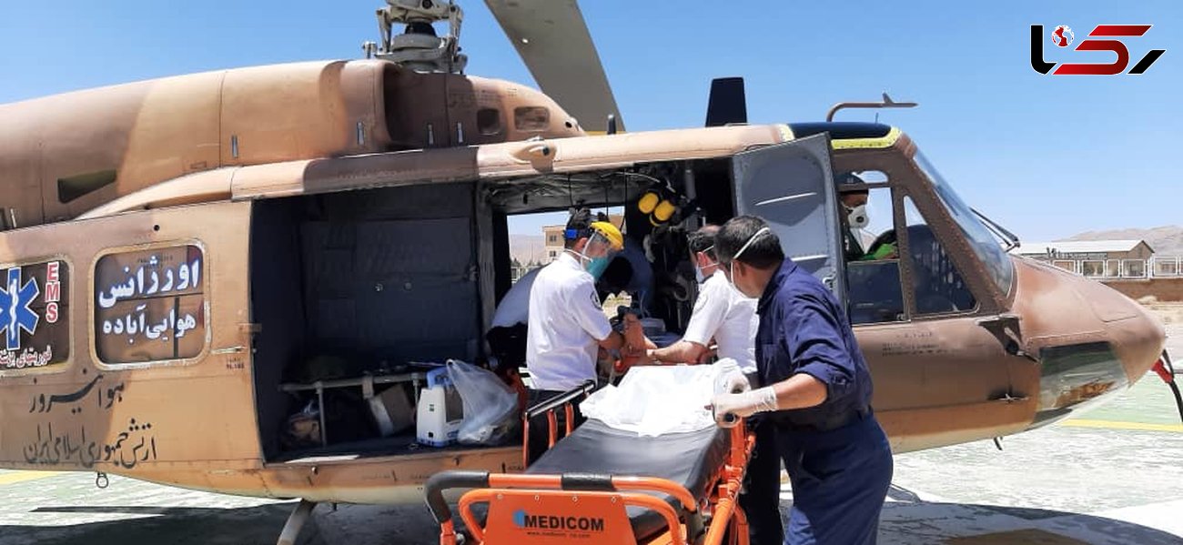 نجات جان بیمار با کمک بالگرد اورژانس هوایی فارس