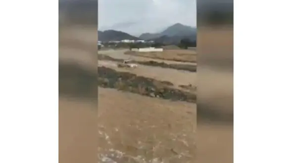 فیلم فرار دیدنی راننده از سیل مهیب رودخانه سرباز !