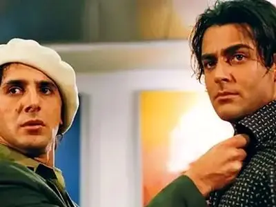 فیلم سکانس / پشت صحنه رقص امین حیایی و محمدرضا گلزار که سال 1382 ترکوند 