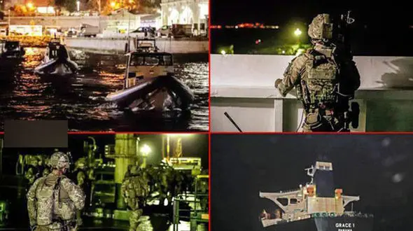 عکسی عجیب از حضور کماندوهای انگلیس روی عرشه نفت کش ایران