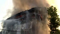 ببینید / تصاویری از آتش‌سوزی گسترده در کارخانه‌ای در استانبول
