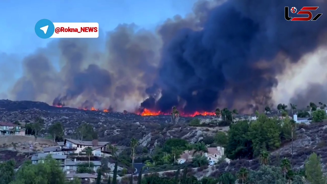  فیلم پیشروی 2 آتش سوزی بزرگ در کالیفرنیای آمریکا / 4 هزار هکتار جنگل سوخت