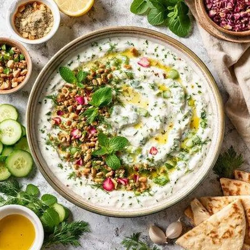 انواع تزئین ماست و خیار
