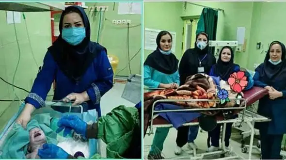 زن 58 ساله ایرانی زایمان کرد + عکس