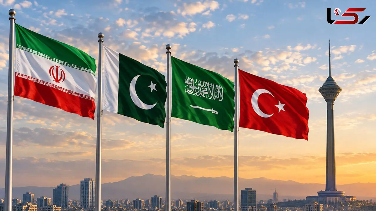 وزیر دفاع عربستان، فرمانده ارتش پاکستان و رئیس اطلاعات ترکیه در تهران جمع می شوند + فیلم