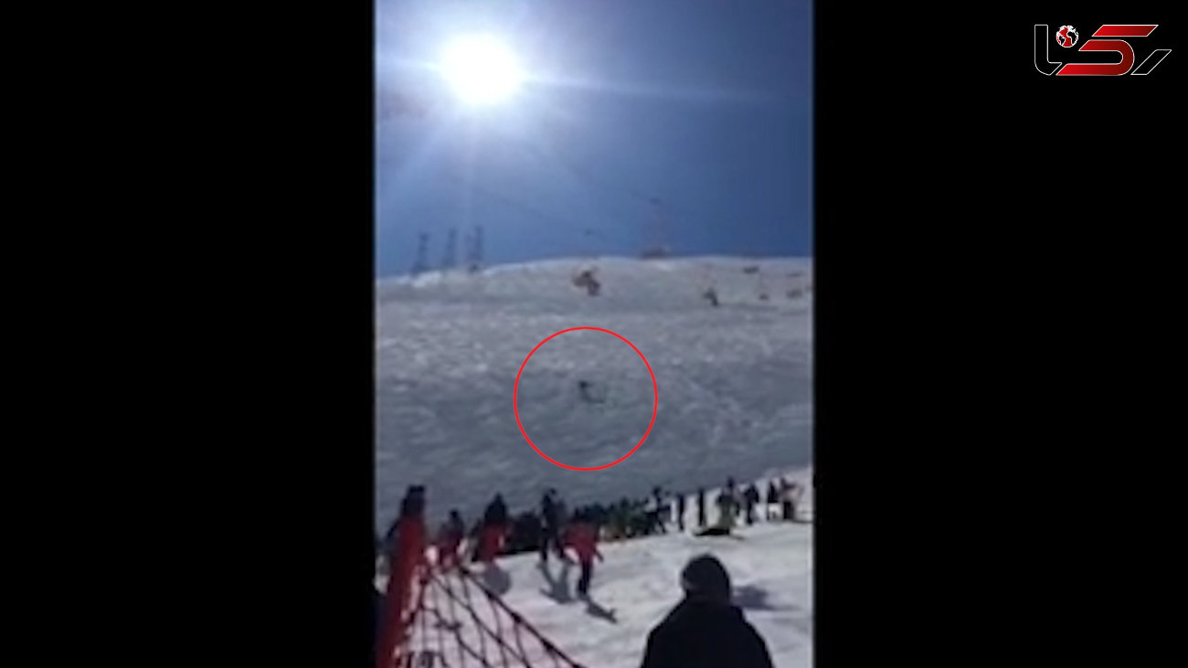 سقوط اسکی باز دختر 8 ساله در پیست اسکی دربندسر+فیلم حادثه