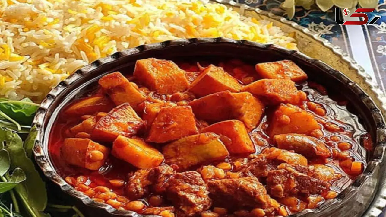 طرز پخت خورشت خوش رنگ و روی کدو حلوایی