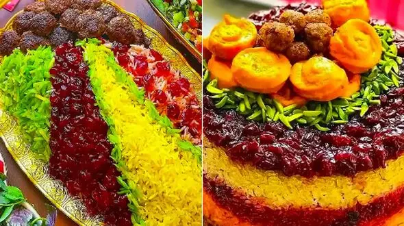 ایده‌ های دیزاین آلبالو پلو مجلسی؛ 15 تزیین خیره‌ کننده و خاص