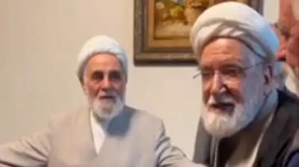 مهدی کروبی بعد از 15 سال به دیدار علی اکبر ناطق‌نوری رفت! + فیلم