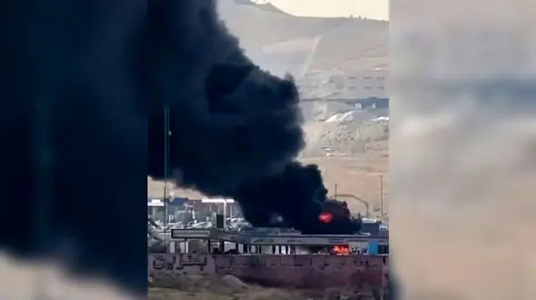 انفجار پمپ بنزین در تبریز + فیلم لحظه انفجار