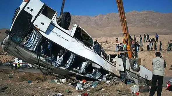  اسامی ۵ نفر از جانباختگان سانحه واژگونی اتوبوس کرمان - تهران