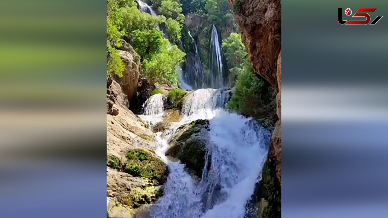 این آبشار زیبا در چهارمحال و بختیاری قرار دارد + فیلم