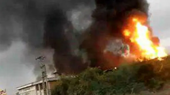 آتش سوزی در کارخانه کاراپلاستیک منطقه ویژه اقتصادی سیرجان