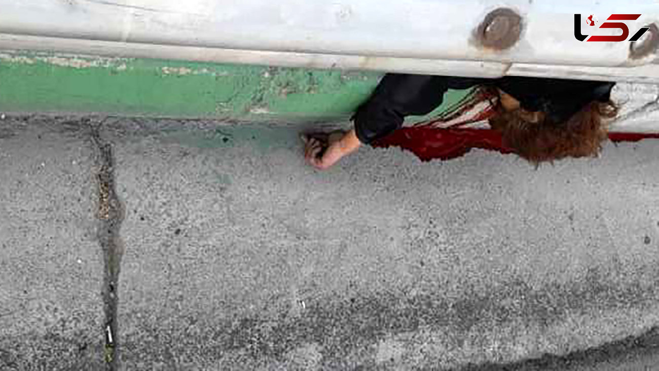عکس های تلخ از له شدن زن تهرانی وسط خیابان/ کشف جنازه لای گاردریل 