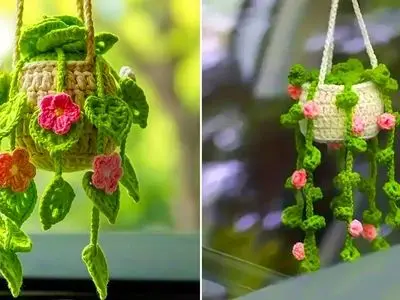 15 مدل جذاب گلدان آویز بافتنی؛ زیبایی دست‌ ساز برای خانه سبز
