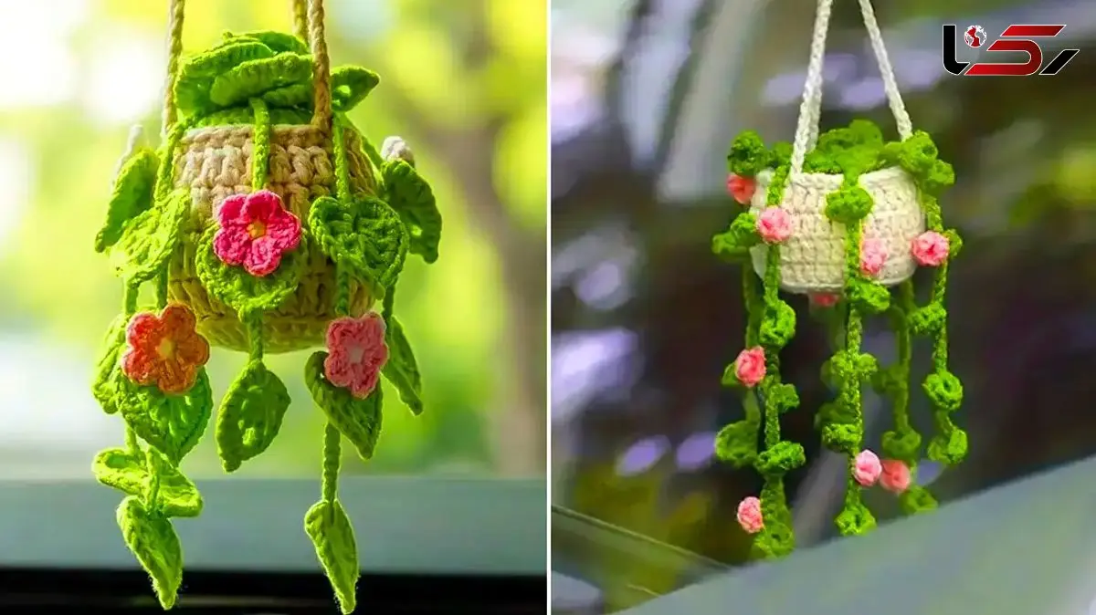 15 مدل جذاب گلدان آویز بافتنی؛ زیبایی دست‌ ساز برای خانه سبز