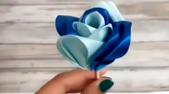 چطور با روبان گل رز بسازیم؟ + فیلم