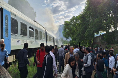 آتش سوزی در قطار هشتگرد-تهران