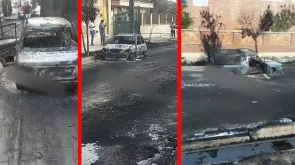 فیلم جزغاله شدن خودروها در آتش سوزی مهیب قم