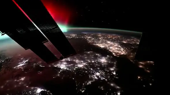 فیلم ثبت شفق قطبی از ایستگاه فضایی بین المللی