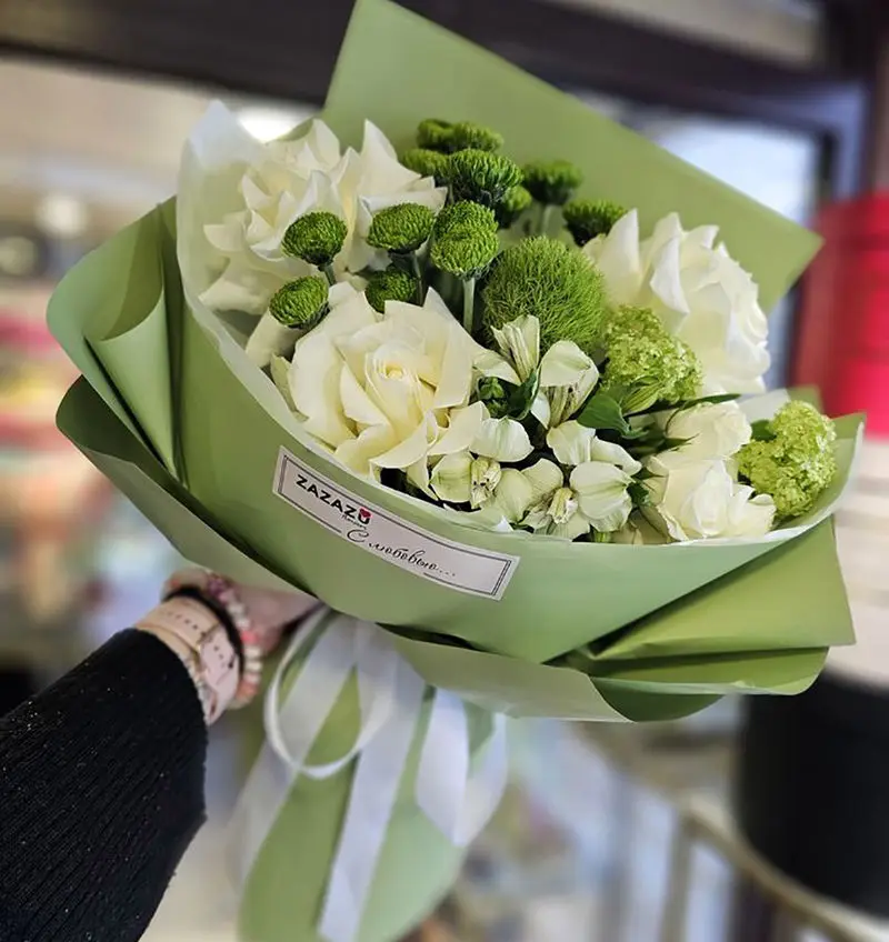 عکس گل سبز طبیعی