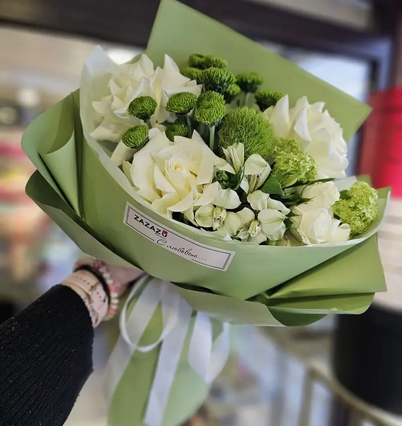 عکس گل سبز طبیعی